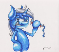 Size: 2328x2064 | Tagged: safe, artist:neoncel, minuette, pony, g4, high res, solo, toothpaste
