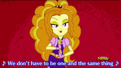Size: 576x324 | Tagged: safe, screencap, adagio dazzle, aria blaze, sonata dusk, equestria girls, g4, my little pony equestria girls: rainbow rocks, animated, animation error, battle of the bands, discovery family, discovery family logo, female, hips, subtitles, the dazzlings