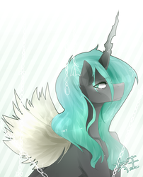 Size: 1319x1630 | Tagged: safe, artist:cristate, queen chrysalis, changeling, changeling queen, g4, female