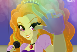 Size: 1765x1200 | Tagged: safe, artist:teaganlouise, adagio dazzle, equestria girls, g4, my little pony equestria girls: rainbow rocks, humanized, singing, the dazzlings, these are not the droids you're looking for