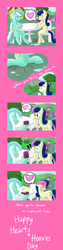 Size: 1300x5200 | Tagged: safe, artist:lamia, berry punch, berryshine, bon bon, cheerilee, lyra heartstrings, sweetie drops, g4, anatomically incorrect, comic, female, hearts and hooves day, incorrect leg anatomy, lesbian, marriage proposal, ring, ship:lyrabon, shipping, valentine's day