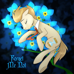 Size: 750x750 | Tagged: safe, artist:jitterbugjive, doctor whooves, time turner, g4, flower, male, necktie, solo