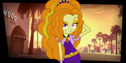 Size: 1024x512 | Tagged: safe, adagio dazzle, equestria girls, g4, my little pony equestria girls: rainbow rocks, evil smile, female, grand theft auto, gta v, loading screen, solo, tights