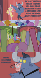 Size: 1024x1920 | Tagged: safe, edit, edited screencap, screencap, amethyst star, carrot top, cherry berry, cloud kicker, fluttershy, golden harvest, iron will, merry may, minuette, sparkler, twinkleshine, g4, putting your hoof down, comic, crowd, scene interpretation, screencap comic