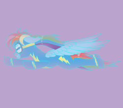 Size: 852x750 | Tagged: safe, artist:deusexequus, rainbow dash, g4, female, flying, goggles, simple background, solo, wonderbolts uniform