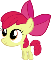 Size: 457x537 | Tagged: safe, artist:intrapulation, apple bloom, earth pony, pony, g4, apulblom, big head, female, filly, foal, impossibly large head, simple background, transparent background, vector, wat