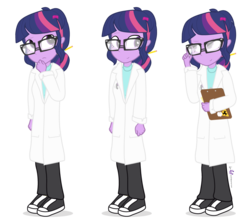 Size: 1000x880 | Tagged: safe, artist:dm29, sci-twi, twilight sparkle, equestria girls, g4, my little pony equestria girls: rainbow rocks, clipboard, clothes, egghead, female, glasses, lab coat, science, simple background, solo, transparent background