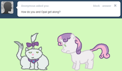 Size: 500x290 | Tagged: safe, opalescence, sweetie belle, ask sweetie belle, g4, ask, tumblr