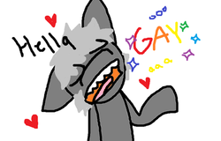 Size: 500x320 | Tagged: safe, artist:sexxi-bbz, oc, oc only, oc:sexxi-bbz, eyes closed, gay, gay pride, heart, male, open mouth, pride, solo