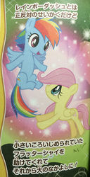 Size: 489x953 | Tagged: safe, artist:akira himekawa, fluttershy, rainbow dash, g4, filly, japanese, manga, pucchigumi