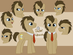 Size: 1738x1317 | Tagged: safe, artist:fire-girl872, doctor whooves, time turner, g4, angry, blushing, crying, doctor who, ears back, expressions, happy, male, necktie, reference sheet, sad, smiling, solo, the doctor