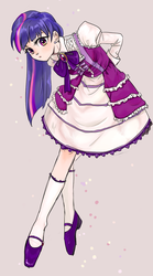 Size: 800x1444 | Tagged: safe, artist:han_hyui, twilight sparkle, human, g4, female, humanized, pixiv, solo