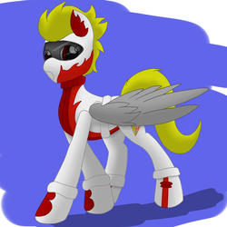 Size: 2600x2600 | Tagged: safe, artist:flashiest lightning, oc, oc only, pegasus, pony, clothes, helmet, high res, male, racing suit, solo, stallion, suit