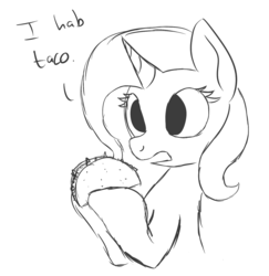 Size: 1280x1319 | Tagged: safe, artist:notenoughapples, trixie, pony, unicorn, g4, female, mare, solo, taco