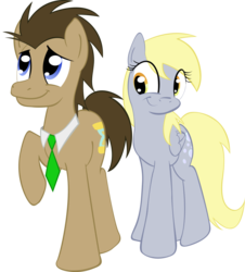 Size: 1024x1134 | Tagged: safe, artist:entity-nate, artist:estrill, derpy hooves, doctor whooves, time turner, pegasus, pony, g4, female, male, mare, ship:doctorderpy, shipping, simple background, straight, transparent background, vector