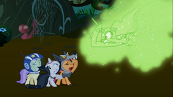 Size: 1366x768 | Tagged: safe, screencap, alula, pluto, scootaloo, sweetie belle, g4, luna eclipsed