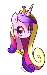 Size: 648x1026 | Tagged: safe, artist:kero-paw, princess cadance, g4, blushing, female, portrait, solo