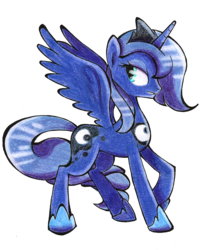 Size: 3265x4082 | Tagged: safe, artist:akikodestroyer, princess luna, g4, female, high res, s1 luna, solo