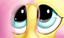 Size: 1000x600 | Tagged: safe, artist:the1xeno1, fluttershy, g4, close-up, detailed, eyes, female, solo