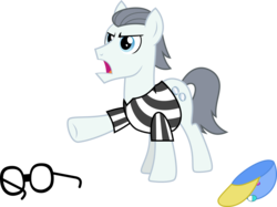 Size: 1600x1198 | Tagged: safe, artist:chainchomp2, silver shill, earth pony, pony, g4, leap of faith, baseball cap, clothes, glasses, hat, male, shirt, simple background, solo, stallion, transparent background, vector