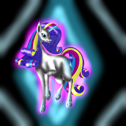 Size: 5040x5040 | Tagged: safe, artist:crazyaniknowit, rarity, g4, absurd resolution, female, rainbow power, solo