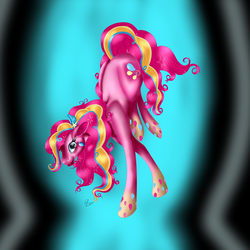 Size: 1024x1024 | Tagged: safe, artist:crazyaniknowit, pinkie pie, g4, female, rainbow power, solo