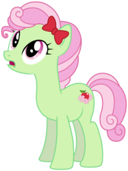 Size: 3084x4132 | Tagged: safe, artist:frenchifries, florina tart, earth pony, pony, g4, apple family member, background pony, bow, female, mare, simple background, solo, transparent background, vector