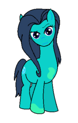 Size: 251x398 | Tagged: safe, artist:estevangel, oc, oc only, oc:silvernaqua, earth pony, pony, solo