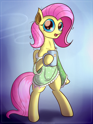 Size: 1200x1600 | Tagged: safe, artist:anti1mozg, fluttershy, g4, clothes, female, morning ponies, mug, solo, tea