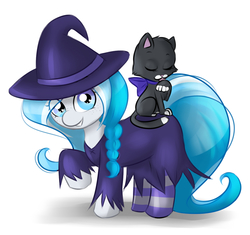 Size: 1280x1202 | Tagged: safe, artist:askbubblelee, oc, oc only, oc:bubble lee, oc:imago, cat, clothes, costume, cute, heart, heart eyes, nightmare night, socks, solo, striped socks, tumblr, weapons-grade cute, wingding eyes, witch