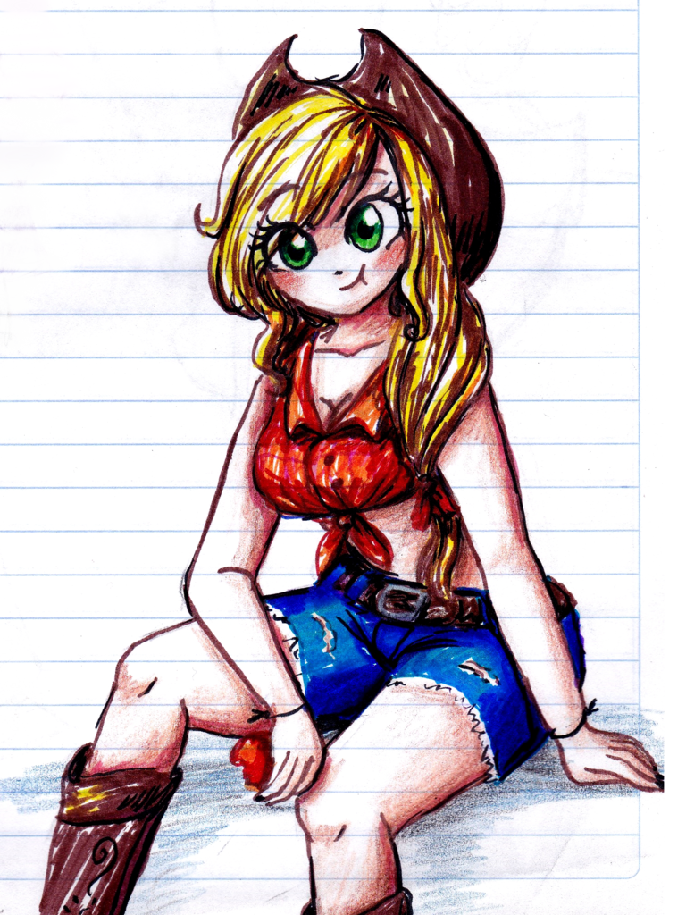 749942 Safe Artist Cosmicponye Applejack Human Belly Button