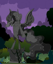 Size: 420x505 | Tagged: safe, screencap, nightmare moon, g4, female, meme, solo, statue