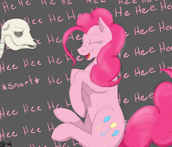 Size: 6000x5103 | Tagged: safe, artist:sydfreak2, pinkie pie, friendship is magic, g4, absurd resolution, female, giggling, laughing, laughter song, skeleton, solo