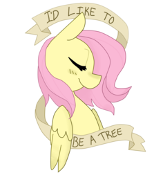 Size: 1925x2042 | Tagged: safe, artist:meowing-ghost, fluttershy, pegasus, pony, g4, female, fluttertree, in character, old banner, solo