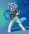 Size: 500x600 | Tagged: safe, artist:drjavi, dj pon-3, vinyl scratch, anthro, plantigrade anthro, g4, barefoot, bass cannon, dubstep gun, featureless crotch, feet, female, nudity, saints row, saints row iv, solo, toes