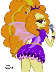 Size: 846x1080 | Tagged: safe, artist:efureal, adagio dazzle, equestria girls, g4, my little pony equestria girls: rainbow rocks, fin wings, microphone, ponied up