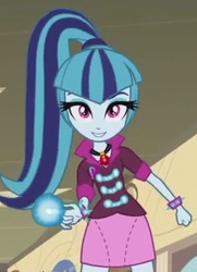 Size: 331x457 | Tagged: safe, edit, edited screencap, screencap, sonata dusk, equestria girls, g4, my little pony equestria girls: rainbow rocks, crossover, delinquent, energy, female, solo, spirit gun, yu yu hakusho