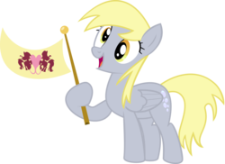 Size: 4123x3000 | Tagged: safe, artist:shadowglider2236, derpy hooves, pegasus, pony, g4, rainbow falls, female, flag, happy, mare, open mouth, ponyville flag, simple background, smiling, solo, transparent background, vector