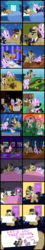 Size: 2000x11171 | Tagged: safe, artist:magerblutooth, diamond tiara, filthy rich, oc, oc:dazzle, cat, dolphin, pony, puffer fish, comic:diamond and dazzle, g4, beach, bed mane, cinema, comic, cute, dance dance revolution, diamondbetes, drawing, equestria's best father, face paint, female, filly, foal, minigolf, montage, morning ponies, rhythm game, swordfish