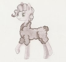 Size: 214x200 | Tagged: safe, artist:monte44, sheep, sheep pony, male, monochrome, solo