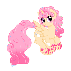 Size: 1300x1300 | Tagged: safe, artist:ashourii, oc, oc only, oc:cuppy cake, alicorn, pony, alicorn oc, solo