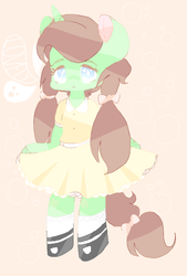 Size: 541x799 | Tagged: safe, artist:3amstars, oc, oc only, oc:candy, pony, unicorn, semi-anthro, clothes, solo