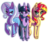 Size: 550x470 | Tagged: safe, artist:tami-kitten, sunset shimmer, trixie, twilight sparkle, alicorn, pony, unicorn, g4, counterparts, magical trio, simple background, smiling, transparent background, twilight sparkle (alicorn), twilight's counterparts