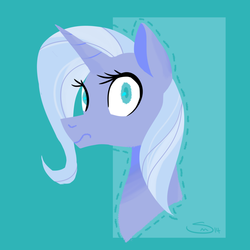 Size: 1024x1024 | Tagged: safe, artist:miloyeo, trixie, pony, unicorn, g4, female, limited palette, mare, solo