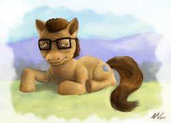 Size: 1820x1300 | Tagged: safe, artist:nikoruv21, pony, hank hill, king of the hill, ponified, solo