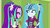 Size: 1280x720 | Tagged: safe, edit, screencap, aria blaze, sonata dusk, equestria girls, g4, my little pony equestria girls: rainbow rocks, alternate hairstyle, annoyed, faic, frown, glare, grin, gritted teeth, smiling, wide eyes