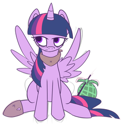 Size: 875x897 | Tagged: safe, artist:miroslav46, twilight sparkle, alicorn, pony, g4, bindle, clothes, female, homeless, homeless twilight, mare, sad, scarf, socks, solo, twilight sparkle (alicorn)