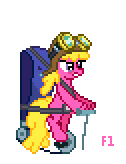 Size: 126x164 | Tagged: safe, artist:anonycat, cherry berry, g4, animated, desktop ponies, female, pixel art, simple background, solo, transparent background, wip