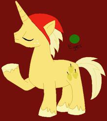 Size: 418x475 | Tagged: safe, artist:machikochan, oc, oc only, pony, low quality, male, offspring, parent:applejack, parent:prince blueblood, parents:bluejack, stallion