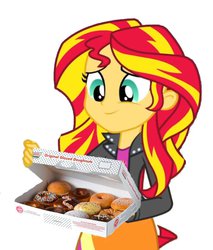 Size: 668x784 | Tagged: safe, sunset shimmer, equestria girls, g4, donut, krispy kreme